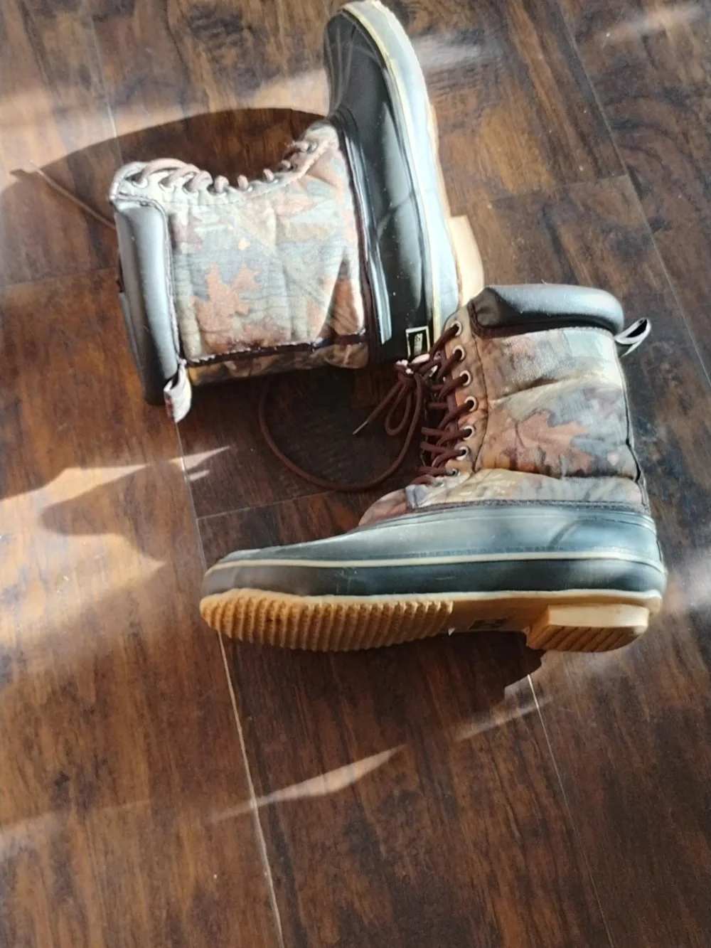 Men's Brown Camo Waterproof Duck Boots